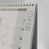 close up of march page on desk calendar