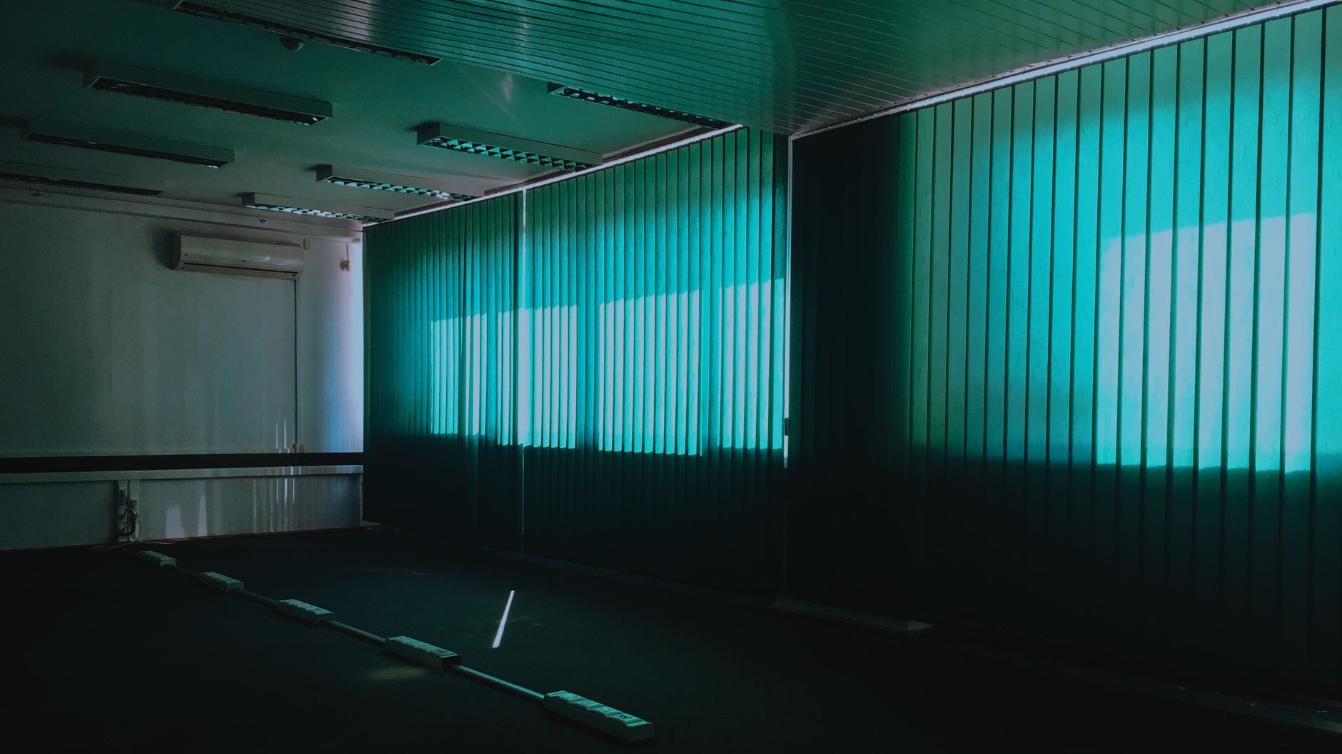 dark in empty office space
